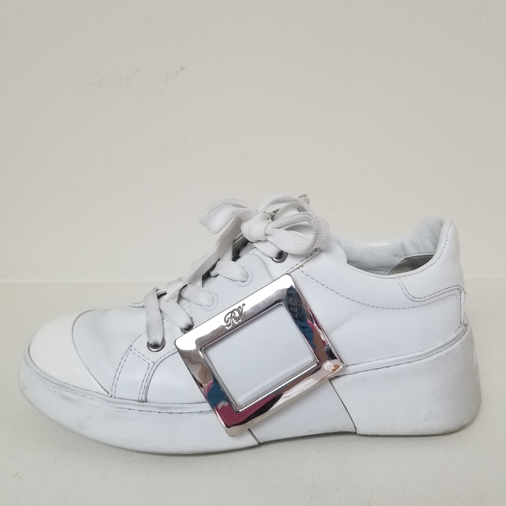 Roger Vivier Viv' Skate White Sneakers